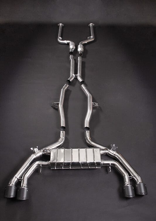 BMW X3M (F97) Capristo Exhaust system to suit OEM actuators, with MSD and anodized alloy exhaust tips