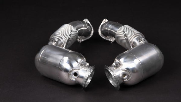 BMW 850i (G15) Capristo Downpipes with 250 cell sports cat - 02BM11603021