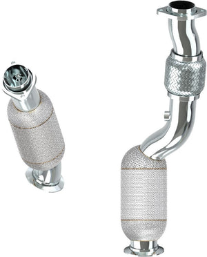 BMW M2,M3/M4 Competition G80/G81/G82/G87 Capristo Downpipes with 250 cell sport cats - 02BM07403027 