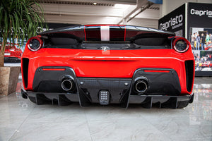 Capristo Carbon Fibre Rear Diffuser for Ferrari 488 Pista - 03FE08710049LG 