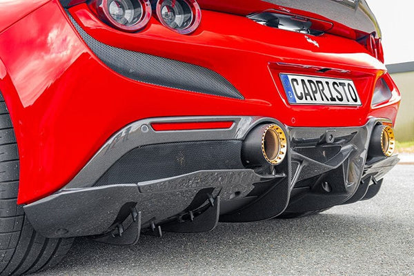 Capristo Carbon Fibre Rear Diffuser for Ferrari F8 Tributo/Spider - 03FE12310008LG 