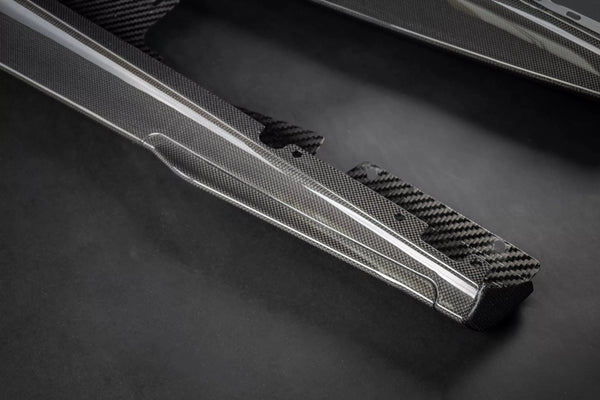 Capristo Carbon Fibre Side Skirts (with small Fin) for Ferrari Roma - 03FE13010004 