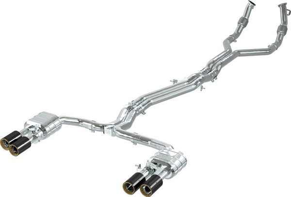Capristo Exhaust system to suit the OEM actuators, front silencer and middle silencer replacement pipes for Audi S8 (D5) - 02AU09403014 