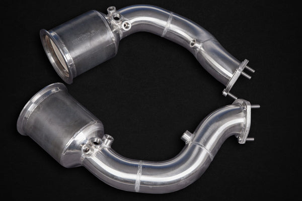 Capristo Set downpipes with 250 cells Sportcat for Audi RS Q8 - 02AU11903015 