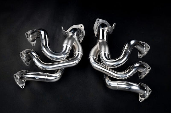 Porsche 718 GT4RS Full Capristo Exhaust system with 100 cell sports cats including Tubular Manifolds 