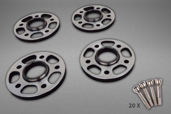 Ferrari 458/FF/F12/812SF – Wheel Spacers 14mm Front / 17mm Rear (Circle Shape) with Titanium Wheel Bolts