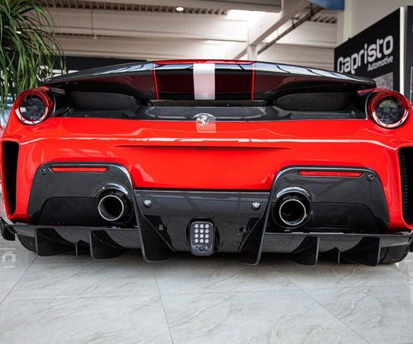 Ferrari Pista rear bumper bar in full carbon Pista Coupé and Spyder 03