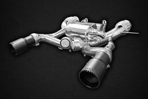Set of rear silencers with 200cpi downpipes and EVCU-1